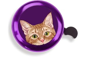 WIRESTER Purple Aluminum Round Bike Bell, Classic Ring Bicycle Bell, Bike Accessories Bell Ring for Adults Kids Girls Boys