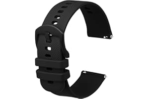 Anbeer Silicone Watch Band 16mm 18mm 20mm 22mm 24mm 19mm 21mm Quick Release Rubber Watch Straps for Men Women,Stainless Steel Buckle