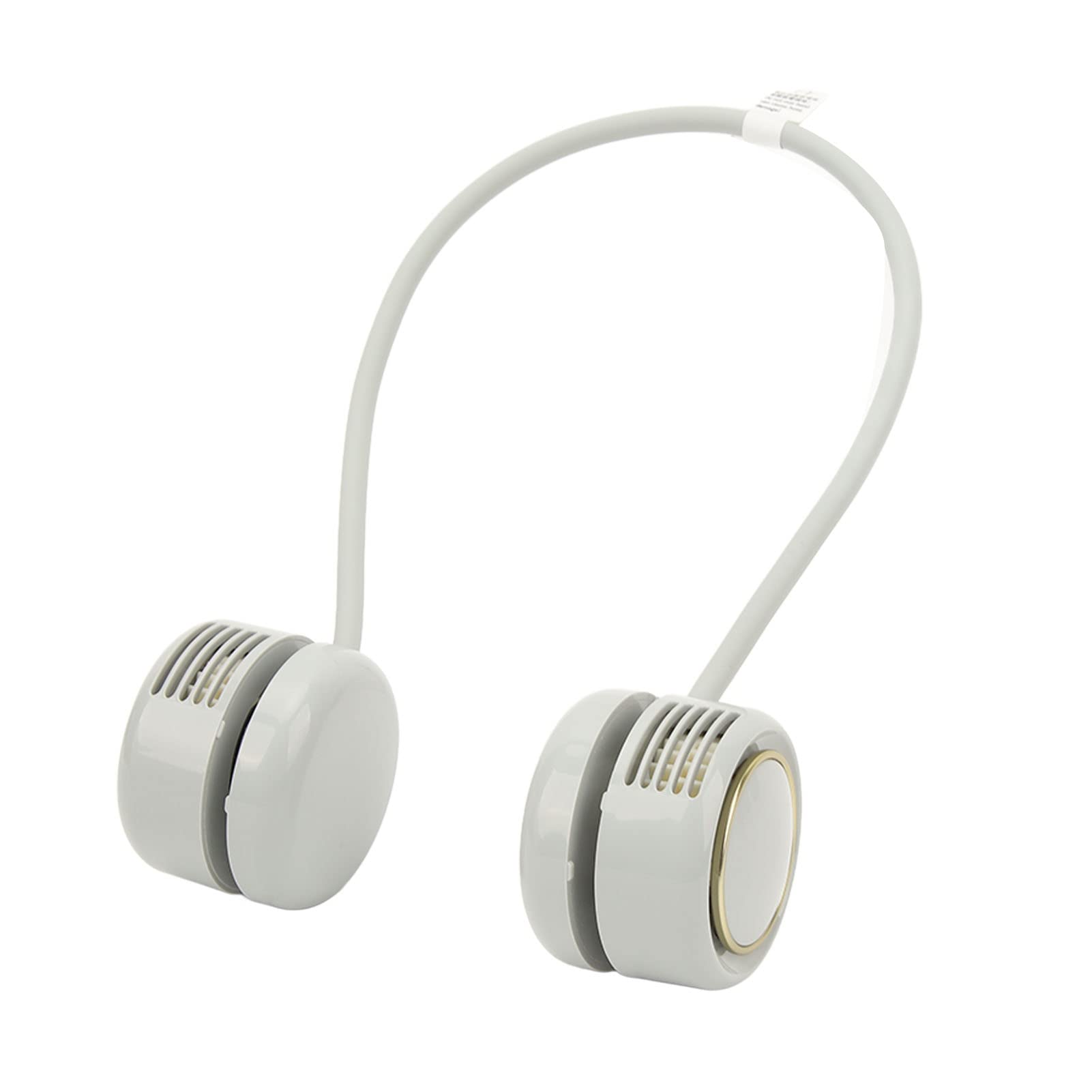 Dpofirs Foldable Bladeless Neck Fans for Women, 3 Speeds Adjustable Hanging Fan Low Noise, 1600mAh USB Rechargeable Wearable Portable Cooling Hands for Travel (Ice Green)