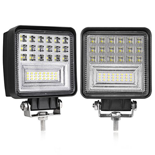 LED Pods, Swatow Industries 2PCS 4Inch Spot Flood Combo Diffused Square LED Work Lights Off Road LED Cubes LED Driving Lights for Truck 4x4 Tractor Heavy Duty UTV ATV Boat - 2 Yr Warranty