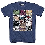 Avengers Combine Spider-Man Hulk Thor Iron Man Black Panther Strange America Mens Adult Graphic Tee T-Shirt (Navy Heather, X-Large)