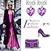 Purple Pink Earring 925 Sterling Silver Butterfly Earrings for Women - Crystals Jewelry Gifts for Mother Daughter
