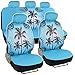BDK Blue Palm Tree Design Seat Covers for Car & SUV - Universal Fit Car Auto Accessory