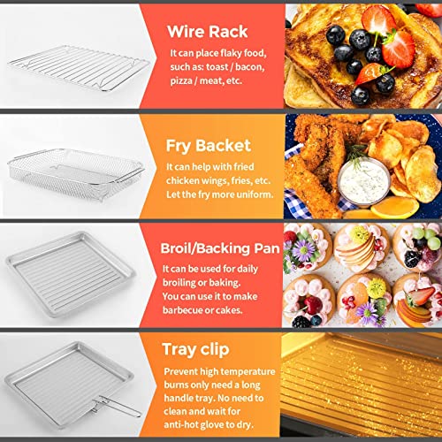 Toaster Oven Air Fryer Combo, 24 Preset Modes Air Fryer Oven and