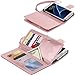 BENTOBEN Galaxy S7 Edge Case, S7 Edge Case, Glitter Shiny Bling Luxury Flip PU Leather Credit Card Holder Cash Pockets Wristlet Protective Wallet Case for Samsung Galaxy S7 Edge, Rose Gold
