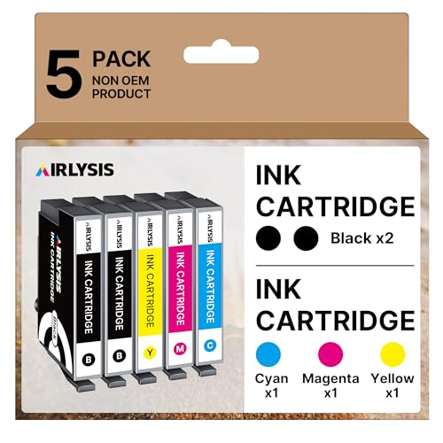 AIRLYSIS Ink Cartridge Compatible with 603XL for Epson Expression Home XP 2100 XP 2105 XP 2150 XP 4105 XP 4150 XP 3100 XP 2155 XP 4155 XP 3150 XP 3105 Workforce WF 2810 WF 2830 Pack of 5