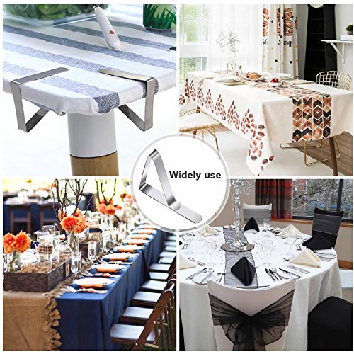 Childom 30 Packs Tablecloth Clips, Stainless Steel Tablecloth Clips Ideal Clips for Home, Kitchen, Restaurant, Weeding, Picnic, Patio and Party