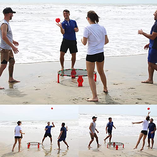 LIMERLO Spike Game Set, Beach Ball Game Set, Fully Foldable, Outdoor