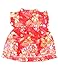 BUENOS NINOS Girls Short Sleeve Cheongsam Baby Qipao Patterned Cloth Set Red Peony M