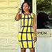 Womail Casual Party Cocktail Club Pencil Sheath Dress Black for Ladies (XL, Yellow)
