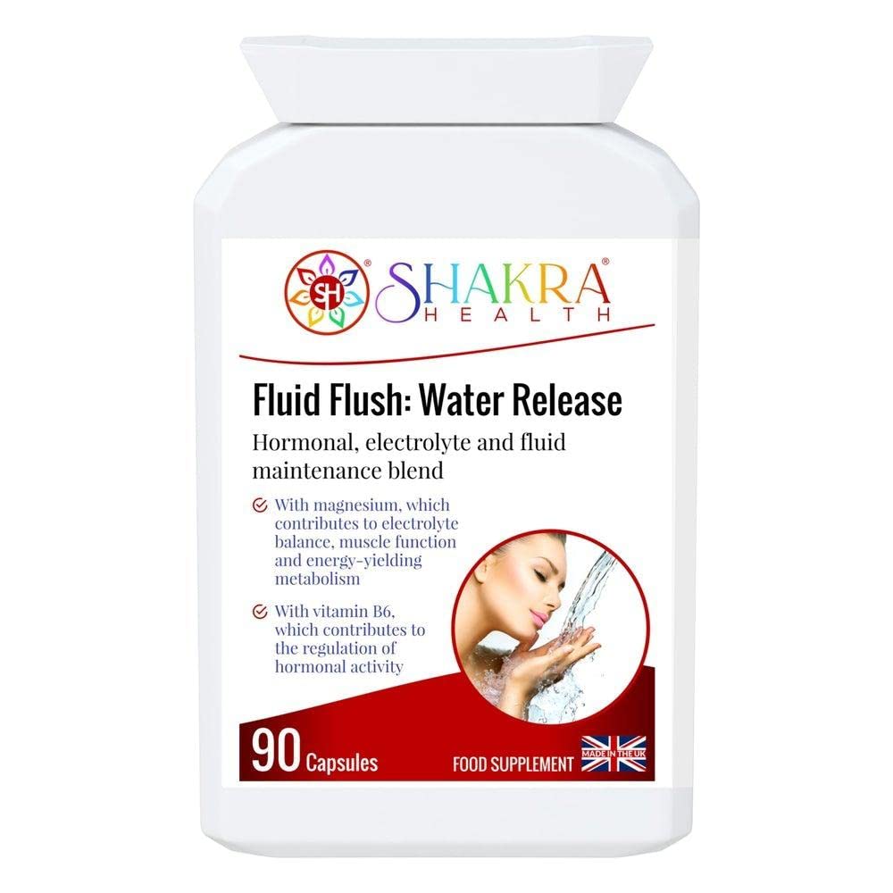 Fluid Flush: 90 Capsules for Water Balance & Bloating Relief. Supports Natural Fluid Flow, Hormone Harmony & Weight Management Goals | Plant-Based Formula