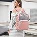 pipi bear Diaper Bag Travel Backpack,Large Baby Bag for Mom and Dad,Multifunction Maternity Bag with Changing Pad,Waterproof and Stylish （Gray Pink