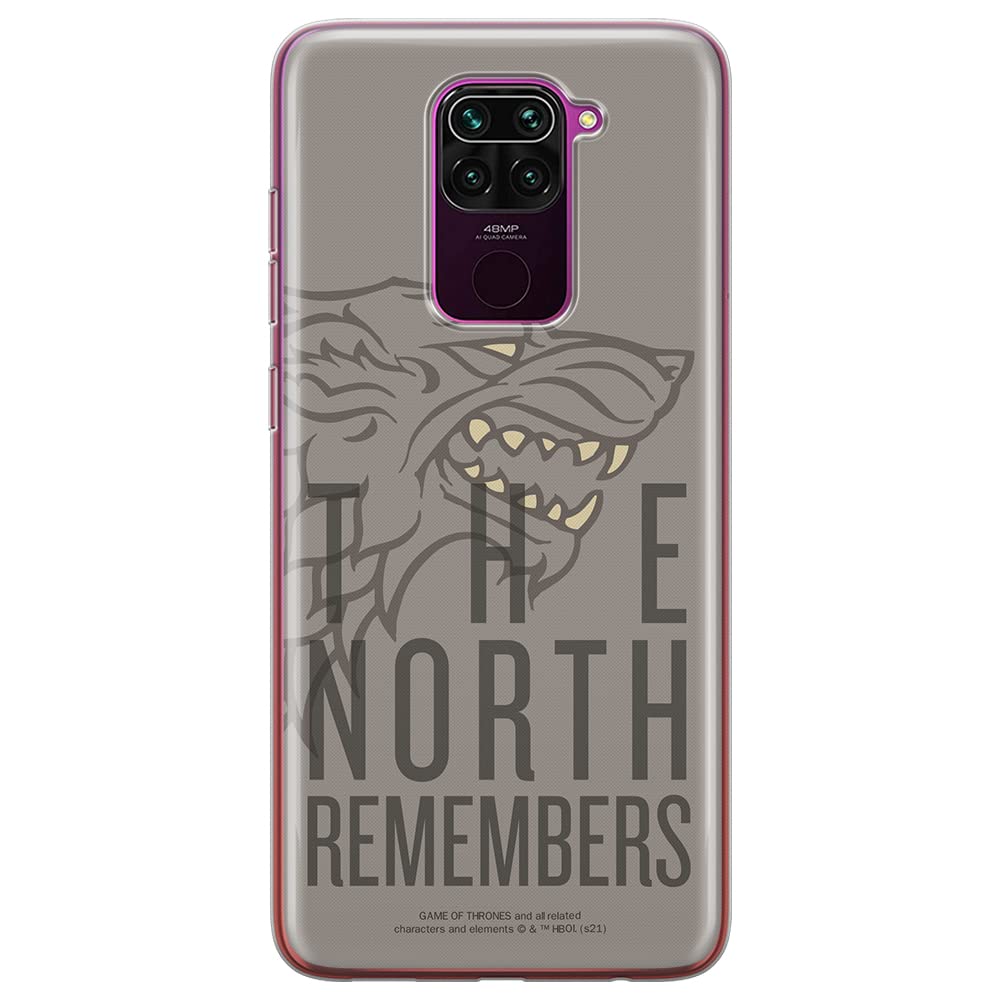 ERT GROUP mobile phone case for Xiaomi REDMI NOTE 9 original and officially Licensed Game of Thrones pattern 013 optimally adapted to the shape of the mobile phone, case made of TPU