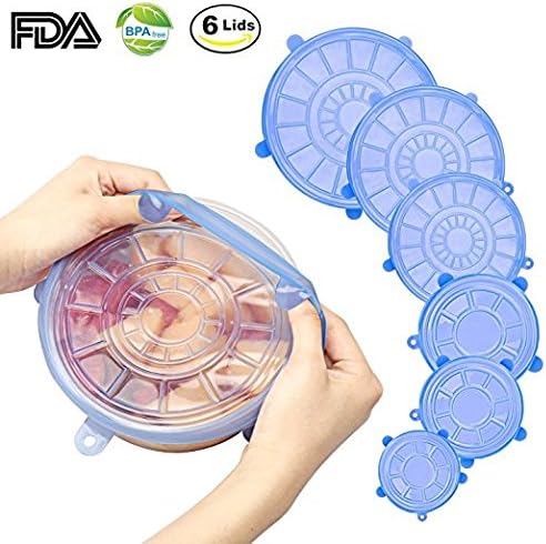 Becozier Premium Silicone Stretch Lids 6 pack