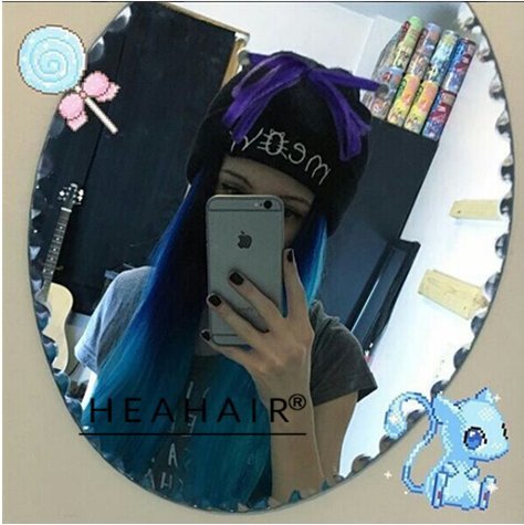  ombre blue wig