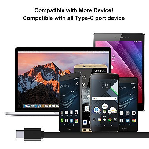Retractable USB Type C Cable, CIQILY USB C to USB A Cord Data Transfer Sync & Charging for Samsung Galaxy S9 S8 Plus Note 8 LG V30 V20 G6 G5 New Macbook HTC U11/10 Google Pixel 2 XL Moto Z2