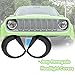 Yoursme Door Fuel Filler Cap, Front Mesh Grilles, Headlight and Taillight Covers for Jeep Renegade 2015 2016 2017 2018 - Black Exterior Trim Kit Set 14PCS