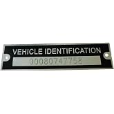 cwZhen Pre-carved Vehicle Identification Plate Serial Tag VIN Plate Cargo Utility Flatbed Landscape Trailer Car Truck Vintage Hotrod T Bucket Motorcycle, Black