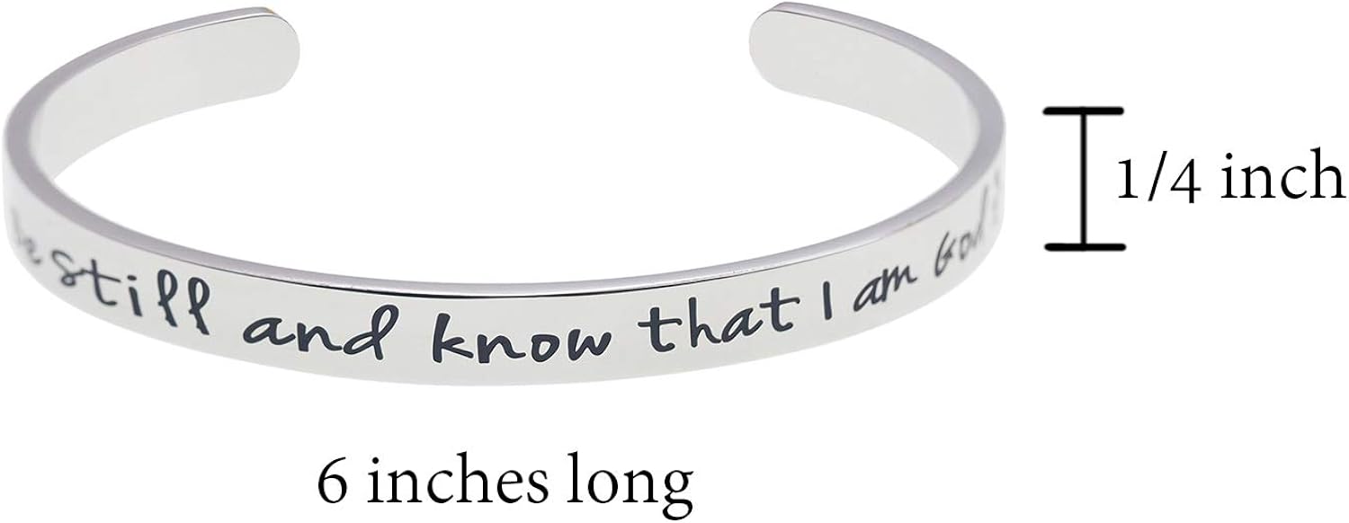 Be Still and Know That I am God Bracelet Encouragment Bracelet Stacking Religious Christian Bracelets Psalm 46:10 Bible Verse Bracelet - Image 5