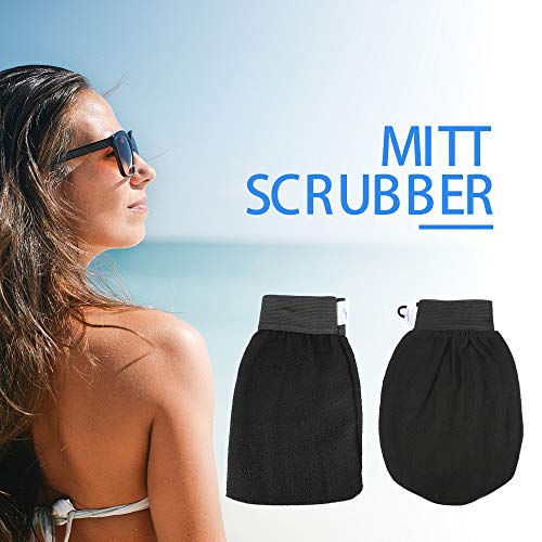 Scrubbing Exfoliator Mitt,Sandistore Home Spa Exfoliating gloves Hydro full body wash to cleanse scrub glove - Show & Bath - Deep clean dead skin and Improves blood circultion (A)