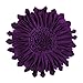 JWH Dark Purple Flower Pillow Covers Decorative Velvet Throw Pillow 3D Sunflower Accent Pillow Cases Aesthetic Pillowcase Round Cushion for Couch Bed Living Room Farmhouse Decor Euro Shams 14 Inch