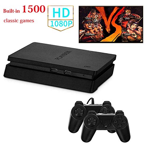 Video Game Entertainment System, Retro Game Console with Built-in Classic Games and 2PCS Joystick