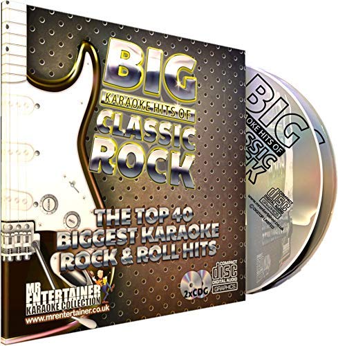 Mr Entertainer Big Karaoke Hits of Classic Rock - Double CD+G (CDG) Pack. 40 Top Rock Songs