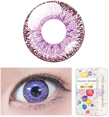 Amazon ドルチェ パーフェクトシリーズ ワンデー 1箱6枚入 カラー 江戸 パープル Pwr 0 00 度なし By ドルチェ ソフトコンタクトレンズ