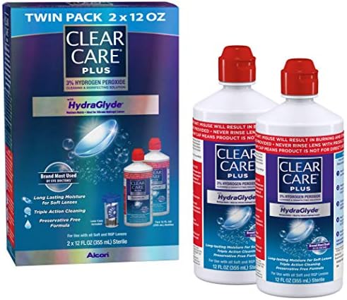 Clear Care Plus Cleaning and Disinfecting Solution with Lens Case, Twin Pack