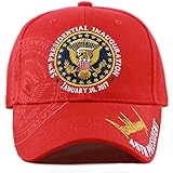 The Hat Depot Exclusive 58th Presidential Inauguration Signature 45th president cap (Red)