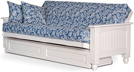 Amazon Com Atlantic Cottage Storage Drawers White Futon Sofabed