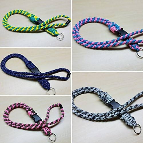 ID badge paracord lanyard with buckle &amp; keyring - name tag - keychain - USA Handmade