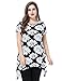 Chicwe Women's Short Sleeves Hanky Hem Plus Size Tunic Top White US12-28