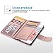 ULAK iPhone SE Case, iPhone 5S Case, iPhone 5s/5/SE Wallet Case, Fashion PU Leather Magnet Wallet Flip Case Cover with Built-in Credit Card/ID Card Slots for 5 5s SE,Minimal Stripe Rose Gold