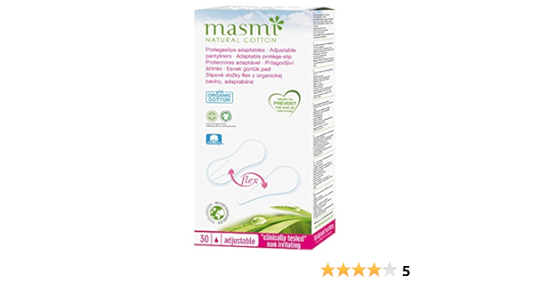 Masmi - Salvaslips de algodón ecológico, adaptable: Amazon.es: Alimentación y bebidas