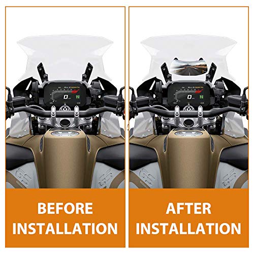 laoonl Motorfiets-achteruitkijkspiegel, achteruitkijkspiegel, 180 graden motor-veiligheidsspiegel, groothoekspiegel… - Image 8