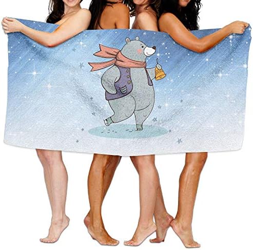 Shenigon Bath Towel Ice Bear Personalize Lightweight Large Swim Beach Towels