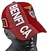 High End Hats World Soccer/Football Team Hat Collection Embroidered Adjustable Baseball Cap, Benfica with SLB Logo, Red