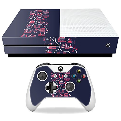 MightySkins Skin Compatible with Microsoft Xbox One S - Zombie Apocalypse Map |…