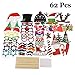 LLOP Christmas Props, 66 Pieces Christmas Photo Booth Props Kit, DIY Xmas Decorations Party Favors Supplies Years Children Birthday, Pose Sign Santa Claus Deer Horn Hat