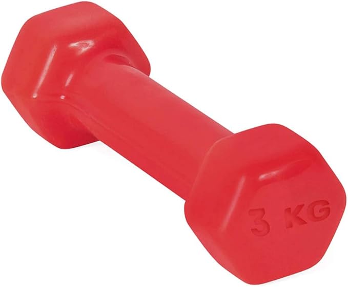 Halter Sextavado Emborrachado 3kg Bravus Sport