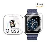Apple Watch 42mm Screen Protector, Wtbone Full-Coverage Tempered Glass Screen Protector for Apple Watch 42mm with [9H Hardness]Anti-Scratch, Anti-Fingerprint, Bubble Free[2 pack]