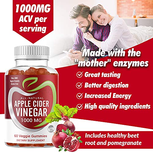 Apple Cider Vinegar Gummies ACV Gummies with The Mother Aids in