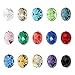 BEADNOVA 6mm Briolette Crystal Glass Beads Faceted Rondelle Crystal Beads for Jewelry Making Findings with Container Box Wholesale Mix Lots (750pcs)