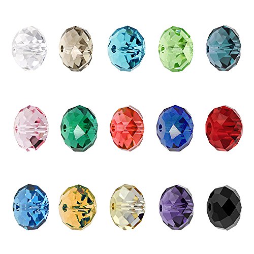 BEADNOVA 6mm Briolette Crystal Glass Beads Faceted Rondelle Crystal Beads for Jewelry Making Findings with Container Box Wholesale Mix Lots (750pcs) BEADNOVA 6mm Briolette Crystal Glass Beads Faceted Rondelle Crystal Beads for Jewelry Making Findings with Container Box Wholesale Mix Lots (750pcs)