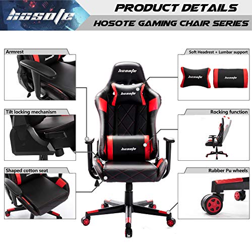 Gaming Chair Video Game Chair, High Back Computer Chair Racing Style PU Leather Office Chair, Ergonomic Task Chair… - Image 3