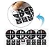 Luckkyme AC Button Replacement Stickers Kit, 6PCS Adhesive AC Dash Button Fix Ruined Faded Auto AC Controls