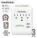 KRIËGER® KRW32U Wall Mount Surge Protector 3 Outlet 540J Advanced Fireproof Surge Protection - Dual USB Ports (3.4A max)