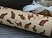 Cat Rolling Pin - Engraved Wood with Cat Design 10 inch Embossed Hardwood Cylinder by Ferrum Studios