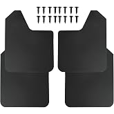 DORENA Universal Mud Flaps Vehicle Splash Guard Protection 4Pcs Front and Rear Dirty Fenders Flexible Bendable Auto Accessories with Screws for Pick-up Truck SUV Van (Black)
